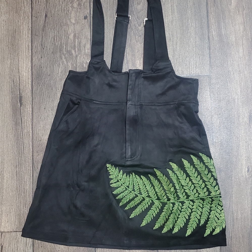 Restyle faux suede fern jumper